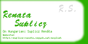 renata suplicz business card