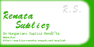 renata suplicz business card